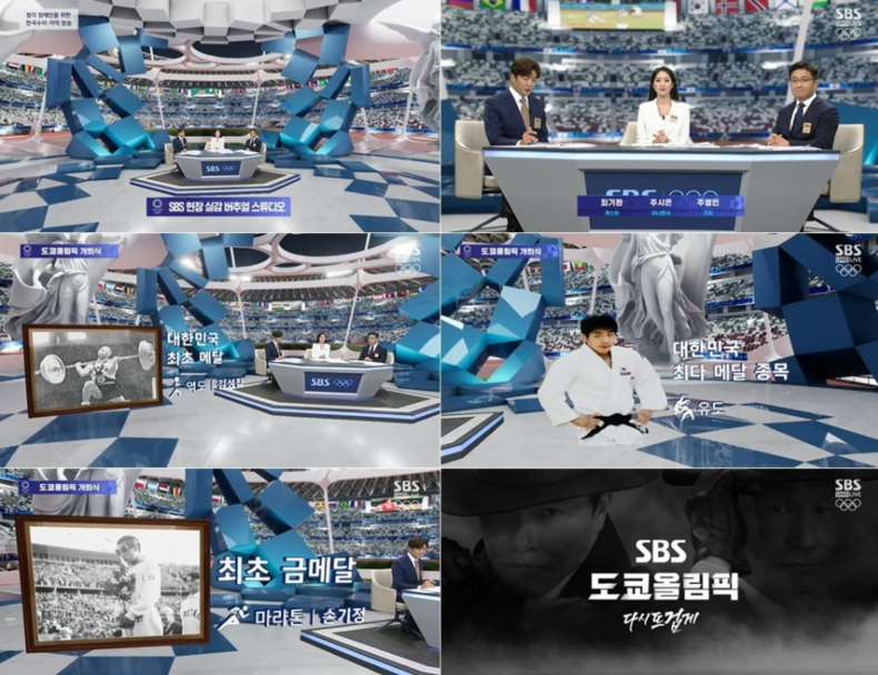 SBS, 도쿄올림픽 개회식 중계 시청률 1위. 독도 자막 센스있어, 화려함과 재미 다 잡았다. 2021.07.26 (출처:SBS)