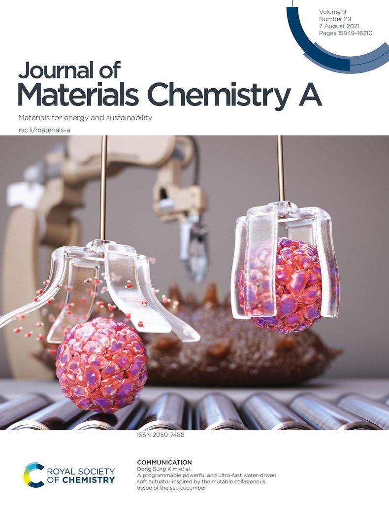 ‘재료화학 A 저널(Journal of Materials Chemistry A)’ 최신호 표지 2021.07.28 (출처:POSTECH)