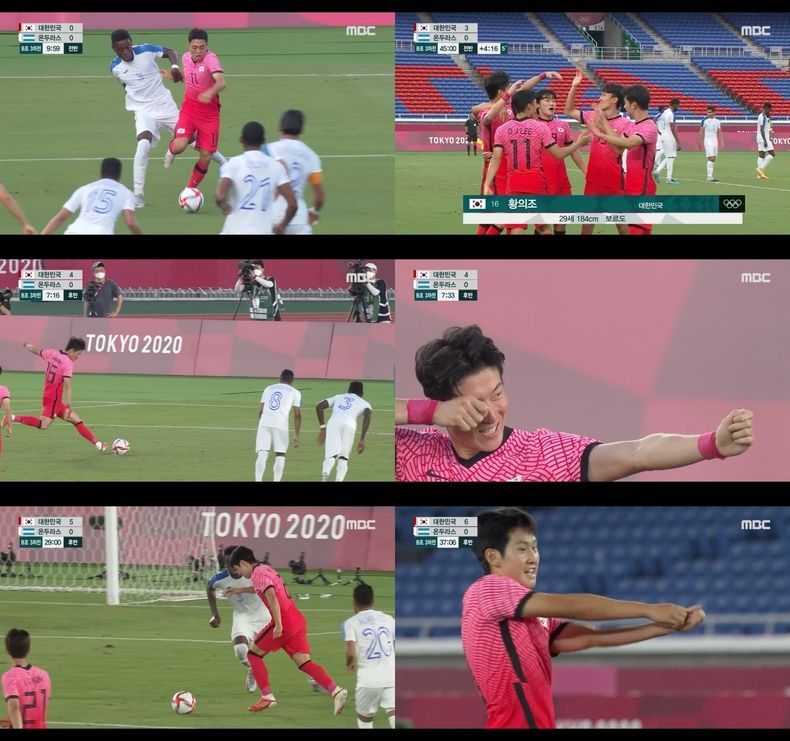 '2020 도쿄올림픽' 한국 축구, 온두라스 상대로 6-0 완승... 조 1위로 8강 진출 성공 2021.07.29 (출처:MBC)