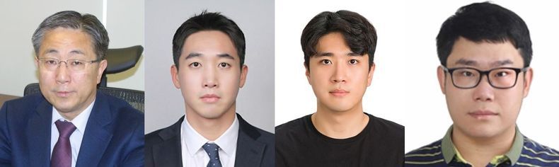 (왼쪽부터) 포스텍 조동우 교수, 부산대 의생명융합공합부 김병수 교수, 포스텍 (석박사)통합과정 조원우 씨, 베이징 이공대학 가오그 교수 2021.08.12 (출처:POSTECH)