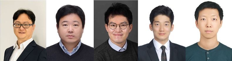 (왼쪽부터) KASIT 바이오및뇌공학과 백세범 교수, KAIST 생명과학과 손종우 교수, KAIST 의과학대학원 고현용 박사, KAIST 바이오및뇌공학과 장재선 박사, KAIST 생명과학과 주상현 박사과정 2021.08.25 (출처:KAIST)