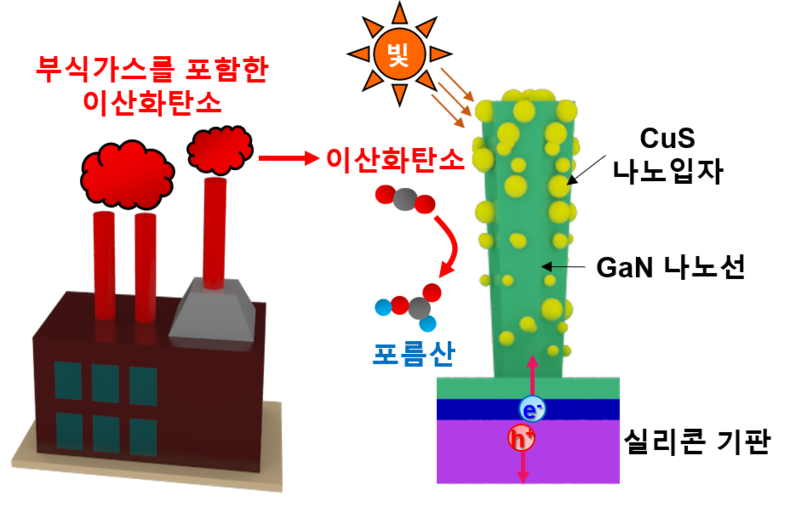 이산화탄소 환원용 광전극 개념도 2021.08.30 (출처:POSTECH)