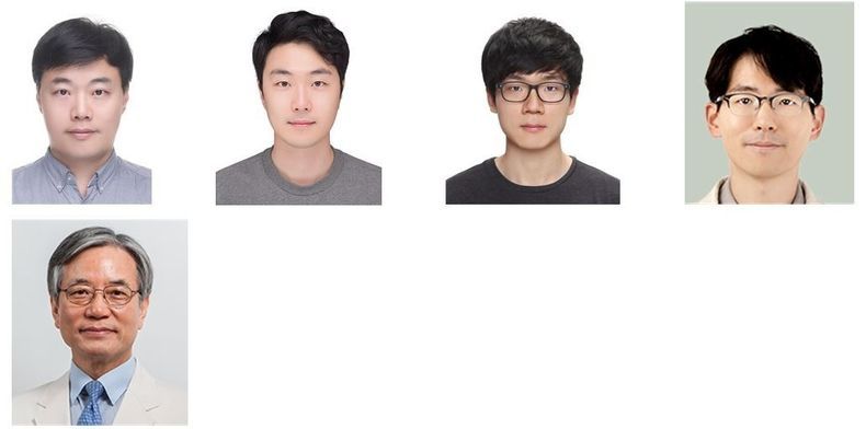 (좌측부터) 박인규 교수, 박재호 박사, 정용록 박사과정 (KAIST), 차동익 교수, 임효근 교수 (삼성서울병원) 2021.09.02 (출처:KAIST)