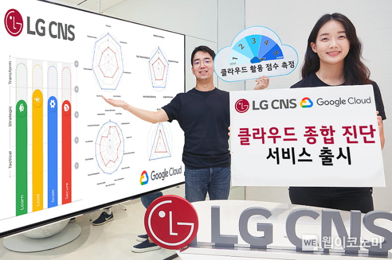 LG CNS 직원들이 클라우드 종합 진단 서비스를 선보이고 있다. 2021.09.05 (출처:LG CNS)