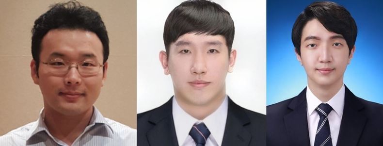 (왼쪽부터) KAIST 기계공학과 유승화 교수, 김용태 박사과정, 김영수 박사 2021.09.16 (출처:KAIST)