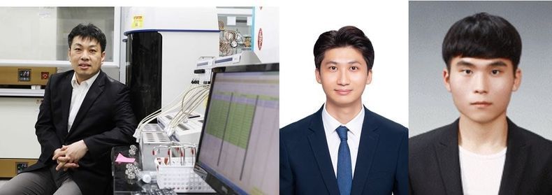 (왼쪽부터)KAIST 생명화학공학과 이진우 교수, 전북대학교 김성섭 교수, KAIST 임원광 박사 2021.09.23 (출처:KAIST)