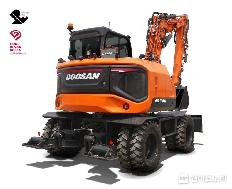 현대두산인프라코어 소형굴착기 DX100W가 2021 IDEA 디자인 어워드에서 본상을 수상했다. 2021.10.10 (출처:현대중공업그룹)