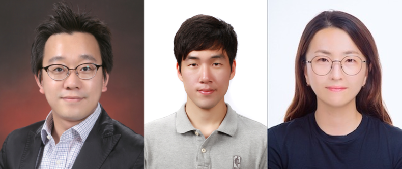 (왼쪽부터) POSTECH기계공학과 김동성 교수·통합과정 엄성수 씨, IT융합공학과·기계공학과 장진아 교수 2021.11.24 (출처:POSTECH)