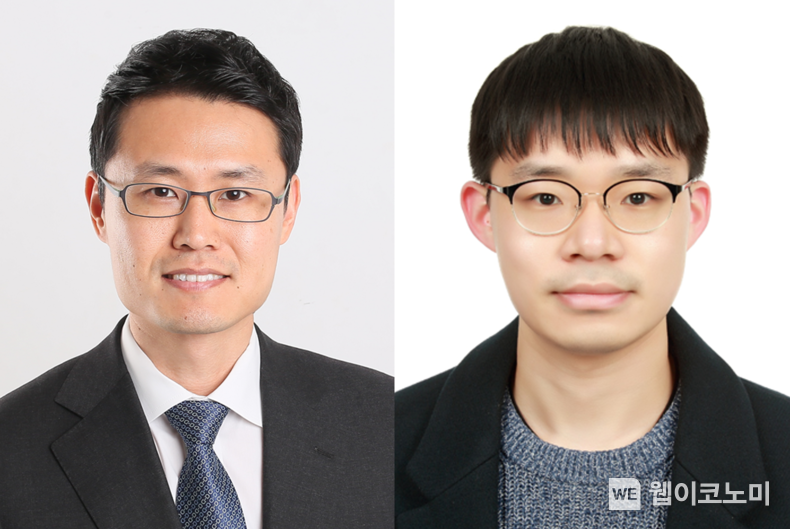 (왼쪽부터) KAIST 전기및전자공학부 정재웅 교수, KAIST 전기및전자공학부 김충연 박사과정 2021.12.08 (출처:KAIST)
