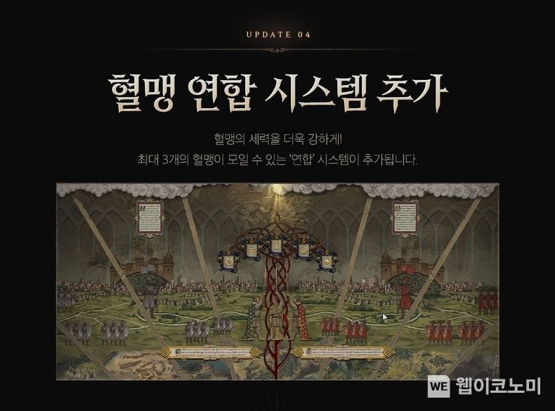 리니지W, 연합 시스템 업데이트 이미지 2021.12.15 (출처:엔씨소프트)