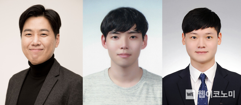 (왼쪽부터)POSTECH 신소재공학과 김종환 교수, 통합과정 송수범·윤상호 씨 2021.12.23 (출처:POSTECH)