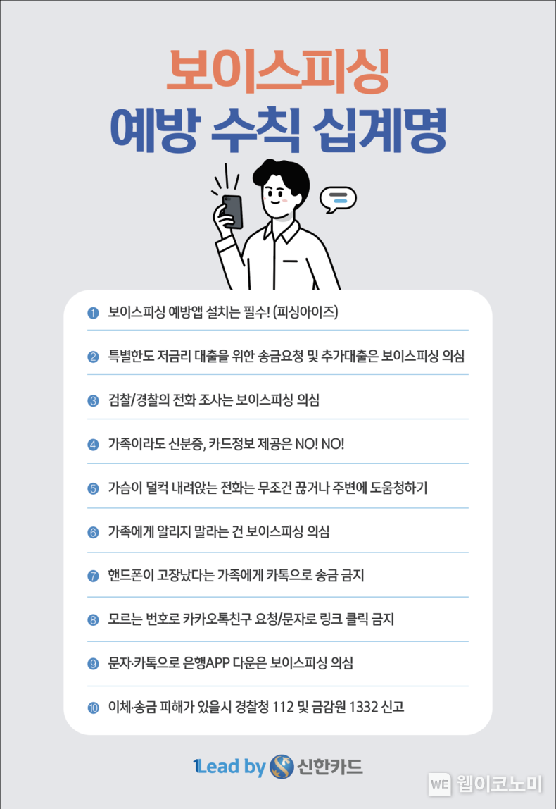 보이스피싱 예방수칙 십계명 2021.12.28 (출처:신한카드)