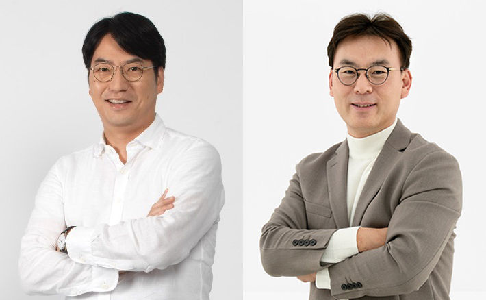 (좌)이승원 글로벌 총괄 사장 (우)도기욱 신임 각자 대표 내정자 2022.01.07 (출처: 넷마블컴퍼니)