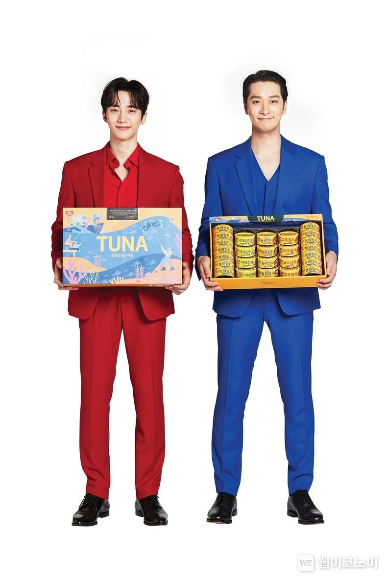 동원F&B 설 선물세트 모델 2PM 준호, 찬성 2022.01.10 (출처: 동원F&B)