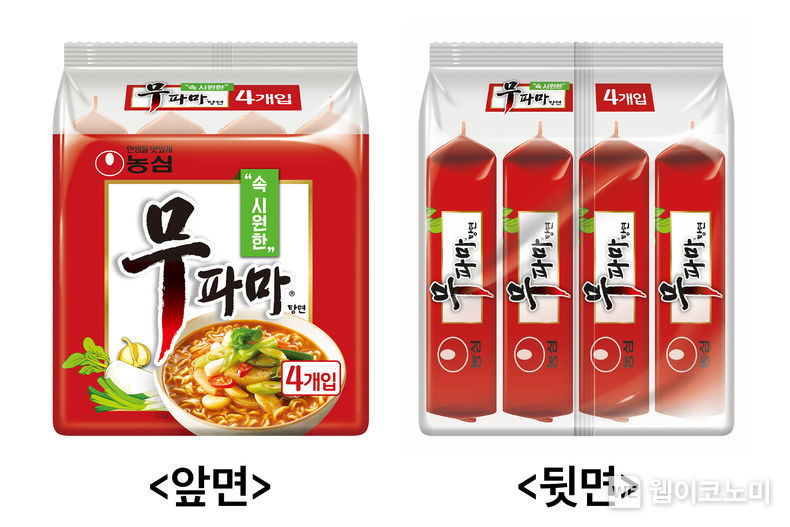 무파마탕면 투명 묶음포장 2022.01.11 (출처: 농심)