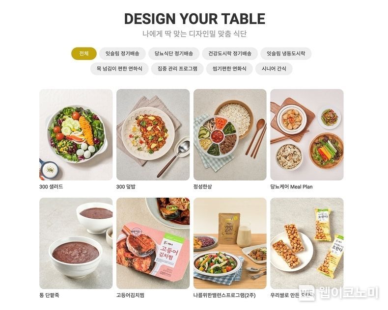  풀무원은 '베이비밀', '요즘은이런식', '풀스케어', '잇슬림', '당뇨케어밀플랜' 5개 부문을 통합하여 개인 맞춤형 식단 사업을 본격 추진한다. 2022.01.14 (출처: 풀무원)