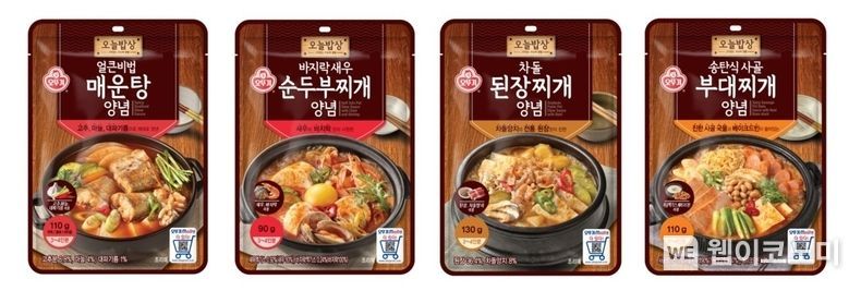 오늘밥상 찌개양념 4종 2022.01.25 (출처: 오뚜기)
