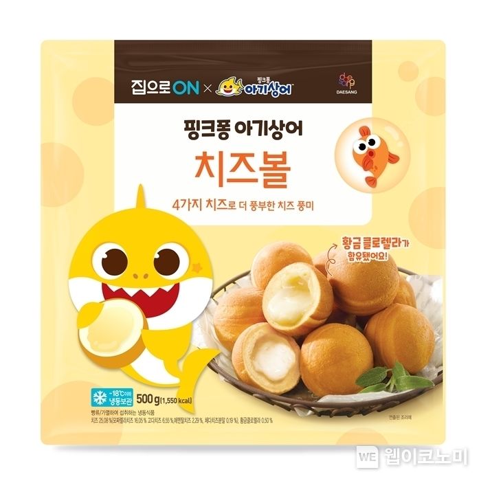 대상㈜ 집으로ON 핑크퐁 치즈볼 500g 파우치 2022.03.02 (출처: 대상)