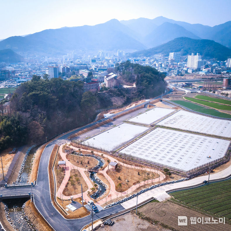 복원사업이 완료된 남해 북변천 생태하천.(사진=남해군)