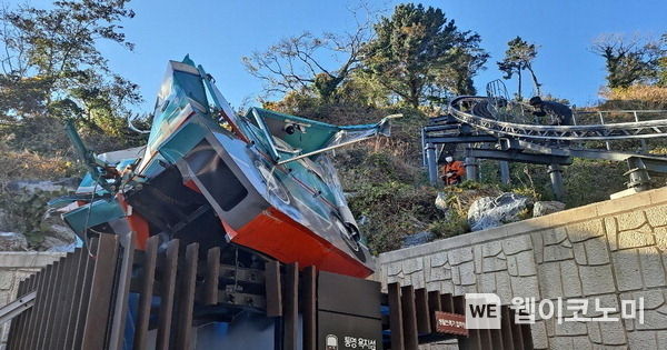 지난해 경남 통영 욕지도 모노레일 추락 사고 장면(사진=DB)