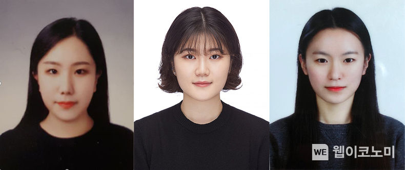 왼쪽부터 정유정, 이채원, 정혜윤 학생.(사진=경상국립대)