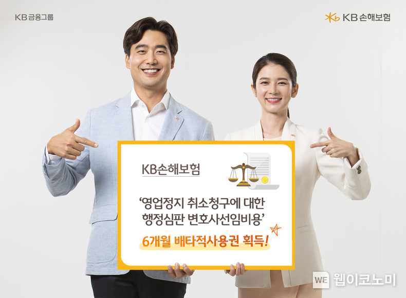 KB손해보험,‘영업정지 취소청구에 대한 행정심판 변호사선임비용’배타적사용권 획득 2022.04.12 (출처: KB손해보험)