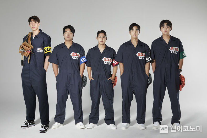 KT 소속 인기 스포츠 스타 그룹 오대장 멤버 (왼쪽부터) 양홍석, 강백호, 이강인, 허훈, 소형준 2022.04.14 (출처: KT)