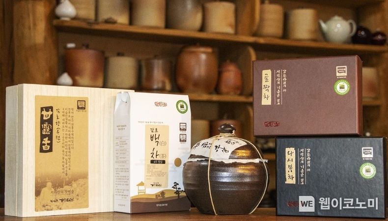 하동세계차액스포 인정상품 5종.(사진=하동군)