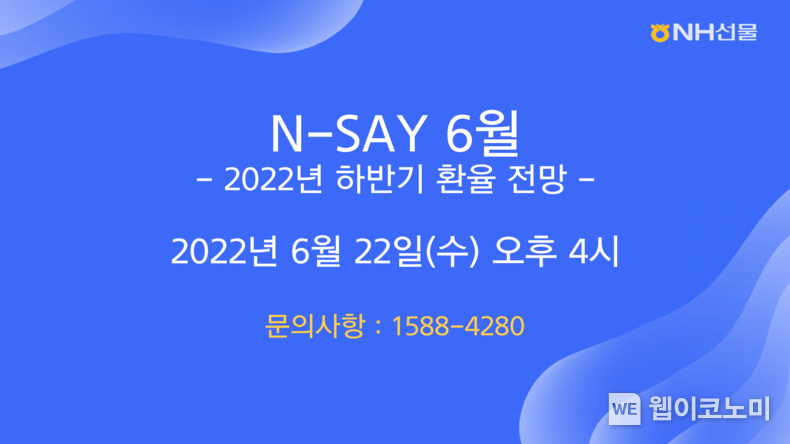NH선물, 2022년 하반기 환율 전망 웨비나 개최 2022.06.20 (출처: NH선물)