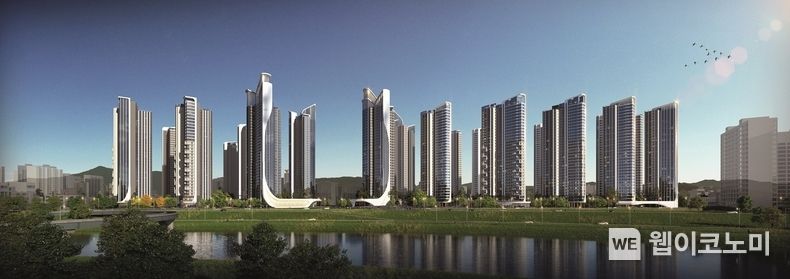 롯데건설이 최근 수주한 이문4 재정비촉진구역 재개발정비사업 투시도 2022.06.24 (출처:롯데건설)