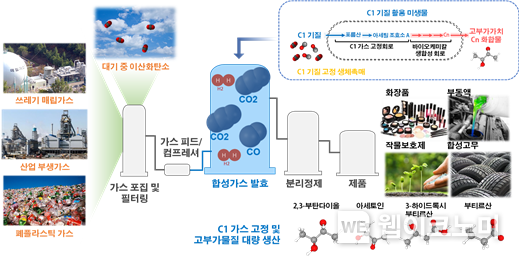 C1 가스 바이오 리파이너리 개요 2022.07.15 (출처: KAIST)