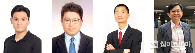 왼쪽부터 KAIST 신소재공학과 김장환 박사, 성균관대 화학공학/고분자공학부 권석준 교수, DGIST 로봇및기계전자공학과 김봉훈 교수, KAIST 신소재공학과 김상욱 교수 2022.08.09 (출처:KAIST)