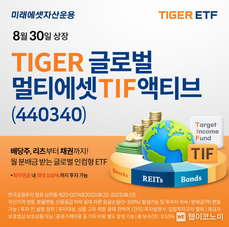 TIGER TIF액티브 2022.08.30 (출처:미래에셋자산운용)