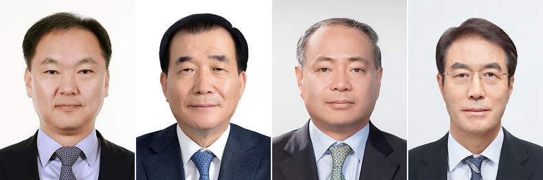 (왼쪽부터) 김형관 사장, 신현대 사장, 이동욱 사장, 최철곤 사장 2022.11.02 (출처:한국조선해양)