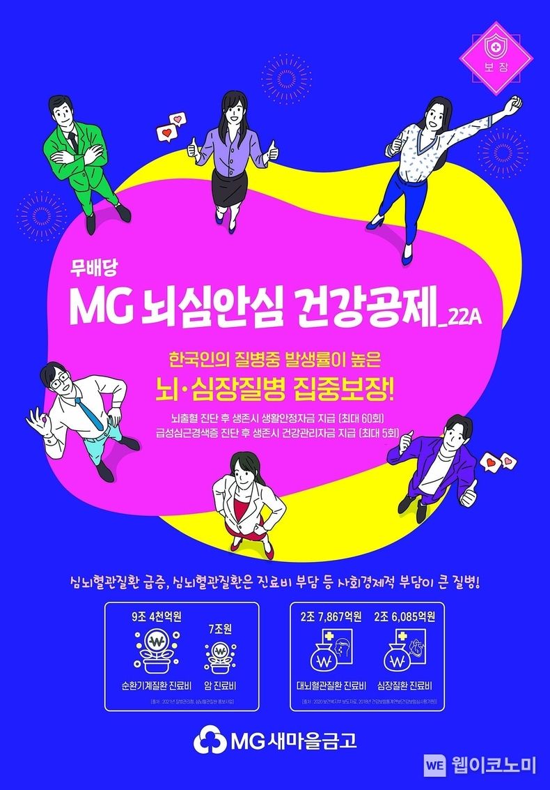 ‘무배당 MG 뇌심안심 건강공제’ 홍보 포스터 2022.11.02 (출처:새마을금고보험)