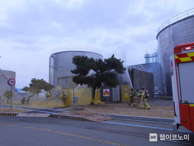 한수원이 22일 고리원자력본부에서 유관기관 합동 재난대응 안전한국훈련을 시행했다. 2022.11.22 (출처:한수원)