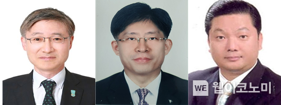 이승열 하나은행 대표이사 은행장 후보, 강성묵 하나증권 대표이사 사장 후보, 이호성 하나카드 대표이사 사장 후보2022.12.14 (출처:하나은행)