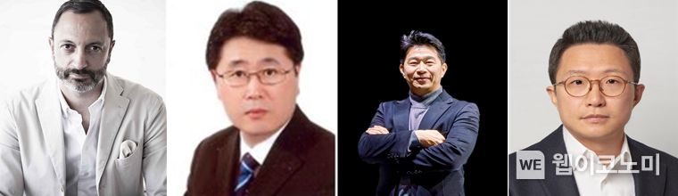 (왼쪽부터)카림 하비브 기아 부사장, 이영택 현대자동차 부사장, 송민규 현대자동차 부사장, 지성원 현대자동차 전무 2022.12.20 (출처:현대차 · 기아 커뮤니케이션센터)