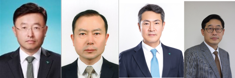 (사진 왼쪽부터) 하나벤처스 신임 대표이사 사장 후보에 안선종 현 하나은행 부행장 추천, 핀크 신임 대표이사 사장 후보에 조현준 하나은행 셀장 추천, 하나생명보험 신임 대표이사 사장 후보에 임영호 현 하나은행 부행장 추천, 하나대체투자자산운용 신임 대표이사 사장 후보에 이후승 현 하나금융지주 부사장 추천 2022.12.21 (출처: 하나금융그룹)