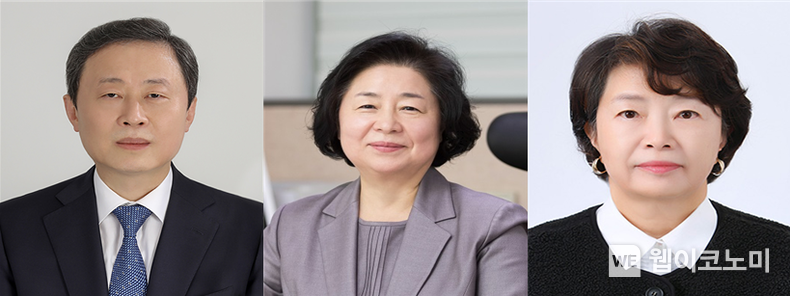 (좌측부터) KB금융지주 신임 사외이사 후보 김성용 교수, KB금융지주 신임 사외이사 후보 여정성 교수, KB금융지주 신임 사외이사 후보 조화준 메르세데스벤츠파이낸셜코리아 상근감사 2023.02.22 (출처:KB금융지주)