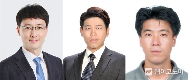(좌측부터) KAIST 전기및전자공학부 윤준보 교수, KAIST 전기및전자공학부 이용복 박사과정, 나노종합기술원 강민호 박사 2023.02.28 (출처:KAIST)