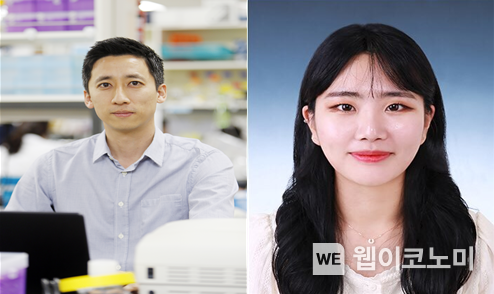 (좌측부터) POSTECH 생명과학과 장지원 교수·오유정씨 2023.03.21 (출처:POSTECH)