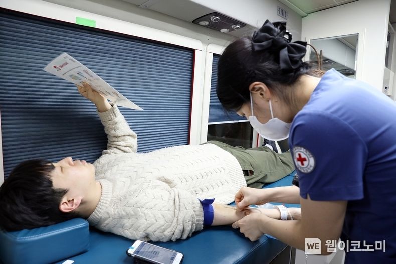 농심, 백혈병 환아 위해 임직원 단체 헌혈 2023.04.07 (출처 : 농심)