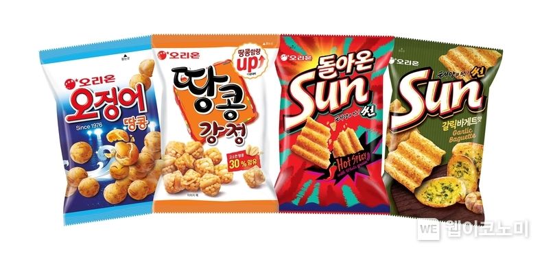 오리온 ‘땅콩강정∙오징어땅콩∙썬’ 제품 이미지 2023.05.24 (출처 : 오리온)
