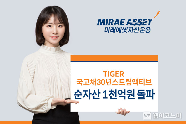 TIGER 국고채30년스트립액티브 1천억 돌파 2023.06.09 (출처 : 미래에셋자산운용)