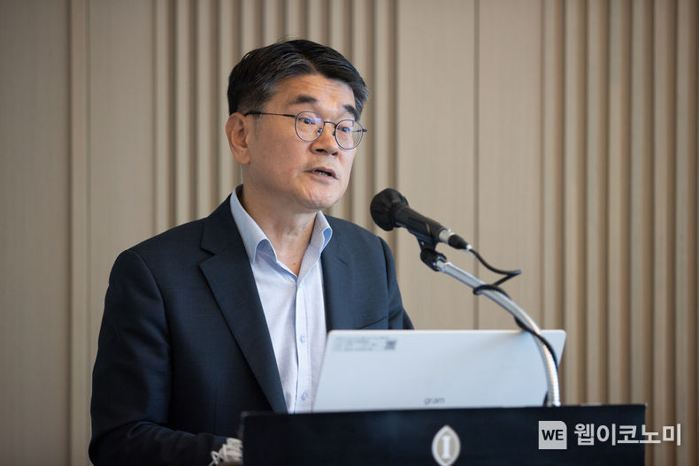 전춘우 KOTRA 중소중견기업본부장이 인사말씀을 하고 있다. 2023.07.03 (출처 : KOTRA)