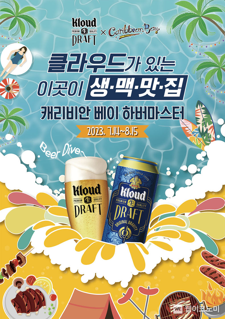 롯데칠성음료, 클라우드生드래프트...‘캐리비안베이 BBQ & BEER 페스티벌 2023.07.13 (출처 : 롯데칠성음료)
