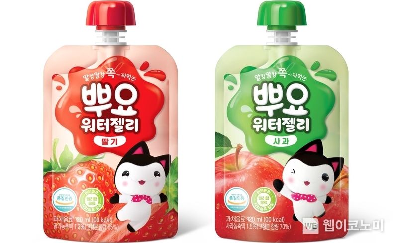팔도, 짜먹는 젤리 타입 음료...‘뿌요 워터젤리 2종’ 출시 2023.07.26 (출처 : 팔도)