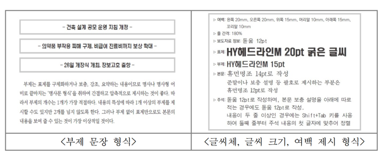 국립국어원 2021년 2월 15일자 <보도자료 쓰기, 이제 어렵지 않아요!> 보도자료 본문 이미지 캡처