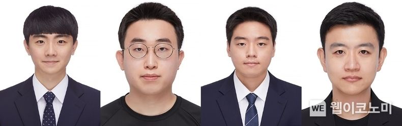 경상국립대학교 대학원 에너지시스템공학과 석사과정 이수범 씨, 이재연 씨, 경상국립대 융합기술공과대학 에너지공학과 4학년 장인성 학생, 경상국립대 에너지공학과 안건형 교수(왼쪽부터) 2023.08.06 (출처: 경상국립대)